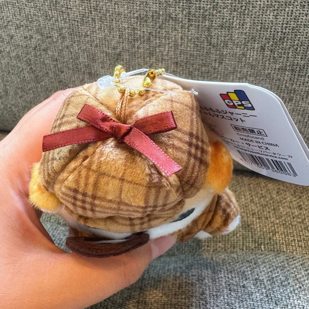 Mofusand Travel the world edition Sherlock Holmes plush keychain - Picture 7 of 8